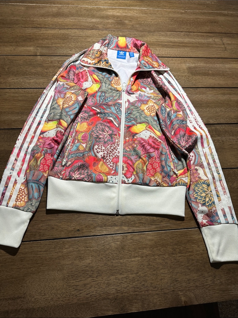 Adidas Women's Floral Multicolor Track Jacket